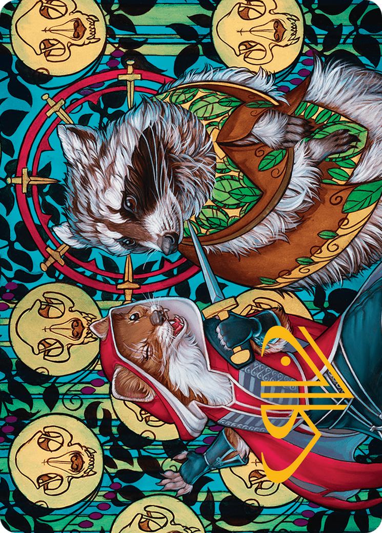 Ruthless Negotiation Art Card (Gold-Stamped Signature) [Bloomburrow Art Series] | Dumpster Cat Games