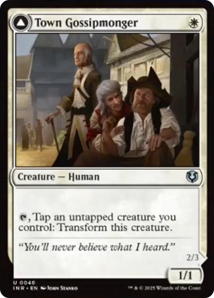 Town Gossipmonger // Incited Rabble [Innistrad Remastered] | Dumpster Cat Games