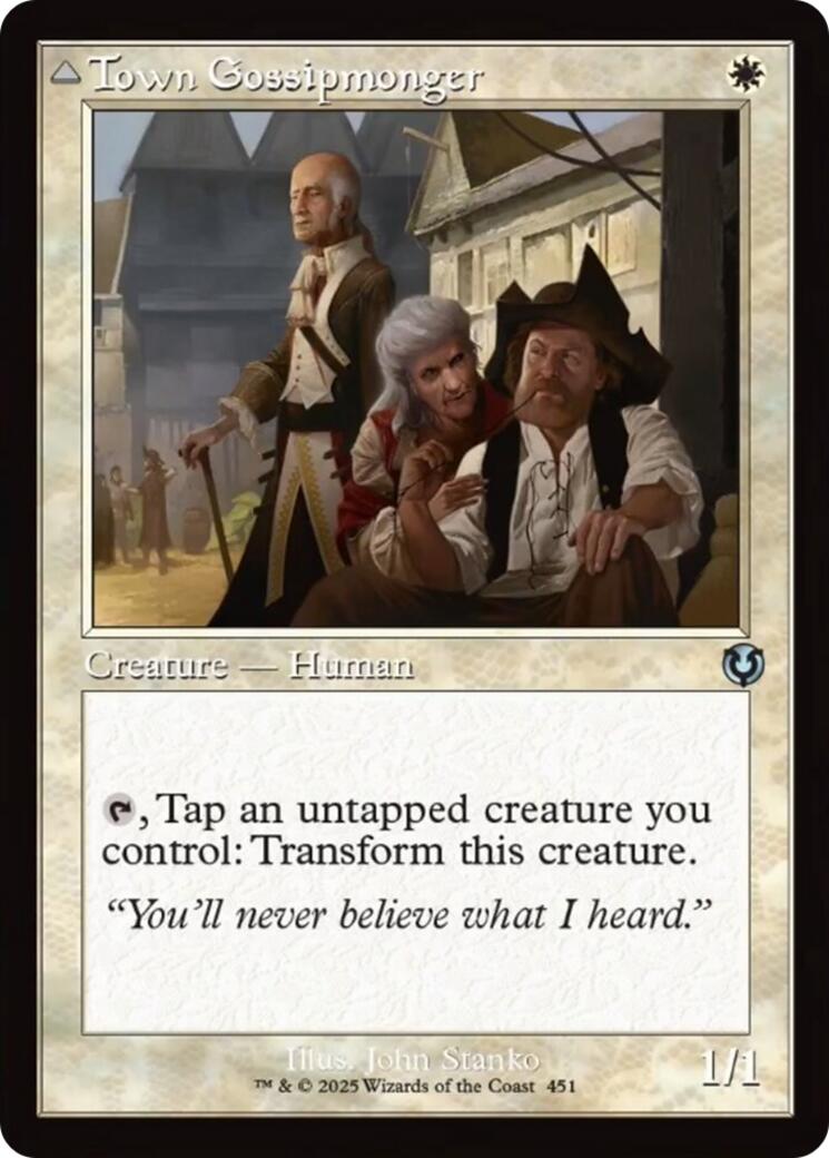 Town Gossipmonger // Incited Rabble (Retro Frame) [Innistrad Remastered] | Dumpster Cat Games