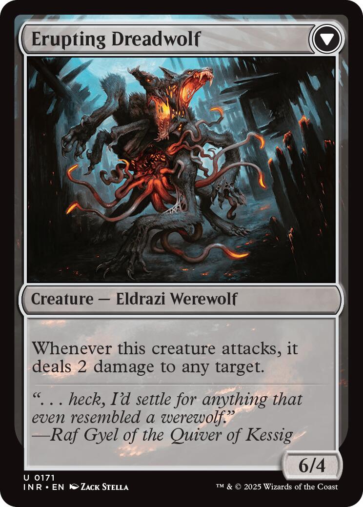 Smoldering Werewolf // Erupting Dreadwolf [Innistrad Remastered] | Dumpster Cat Games