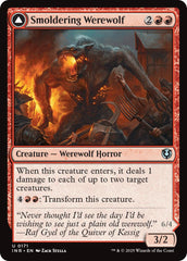 Smoldering Werewolf // Erupting Dreadwolf [Innistrad Remastered] | Dumpster Cat Games