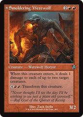 Smoldering Werewolf // Erupting Dreadwolf (Retro Frame) [Innistrad Remastered] | Dumpster Cat Games