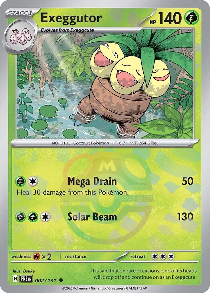 Exeggutor (002/131) (Master Ball Pattern) [Scarlet & Violet: Prismatic Evolutions] | Dumpster Cat Games