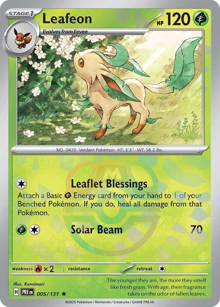Leafeon (005/131) (Master Ball Pattern) [Scarlet & Violet: Prismatic Evolutions] | Dumpster Cat Games