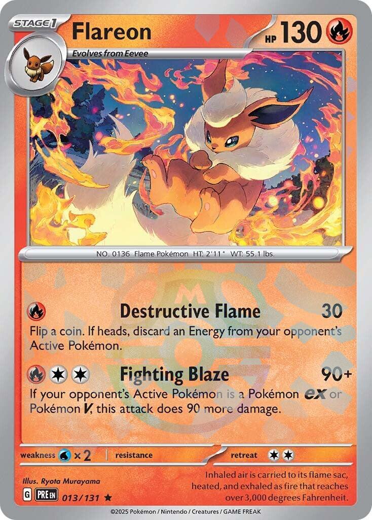 Flareon (013/131) (Master Ball Pattern) [Scarlet & Violet: Prismatic Evolutions] | Dumpster Cat Games