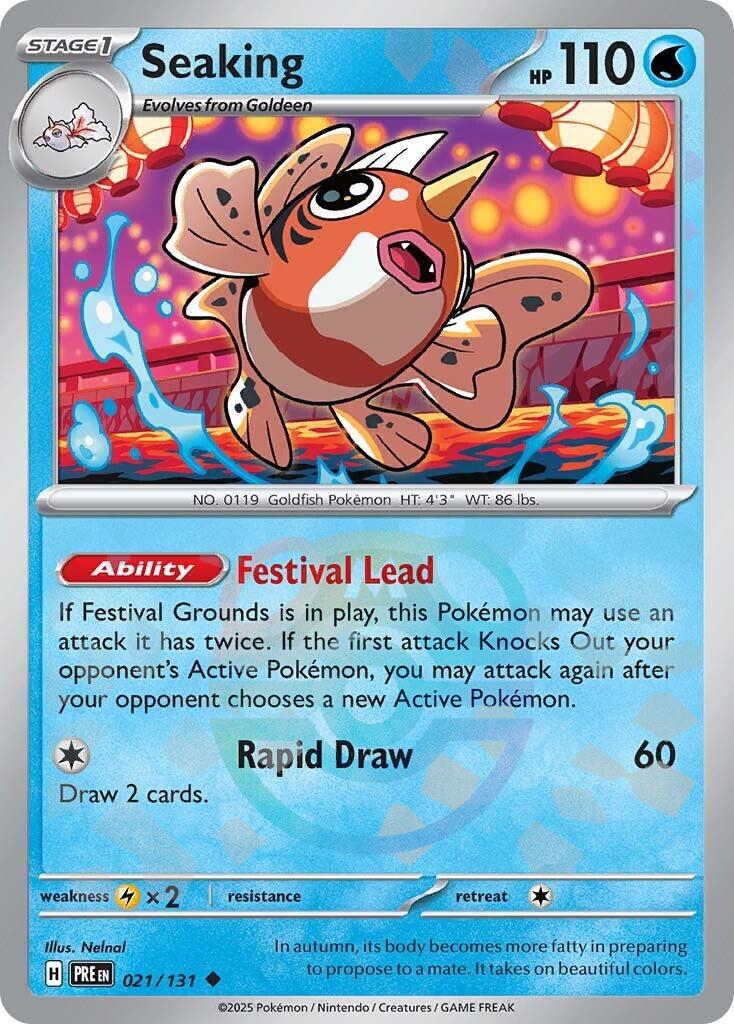 Seaking (021/131) (Master Ball Pattern) [Scarlet & Violet: Prismatic Evolutions] | Dumpster Cat Games