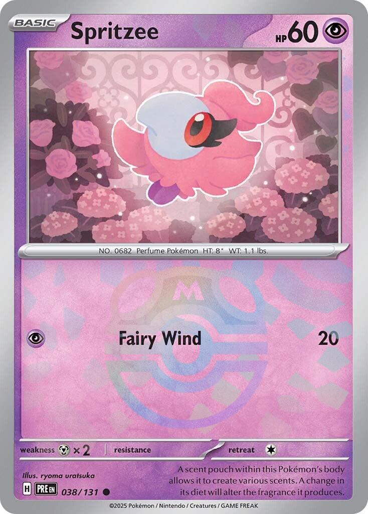 Spritzee (038/131) (Master Ball Pattern) [Scarlet & Violet: Prismatic Evolutions] | Dumpster Cat Games