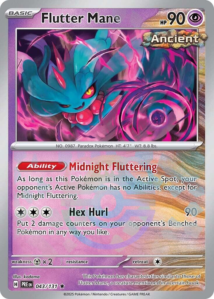 Flutter Mane (043/131) (Master Ball Pattern) [Scarlet & Violet: Prismatic Evolutions] | Dumpster Cat Games