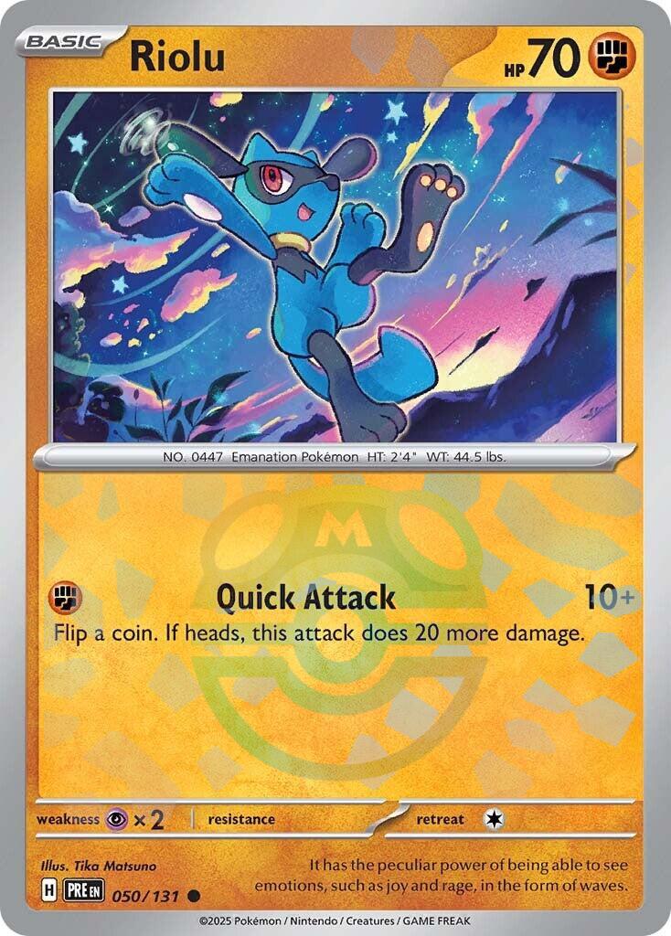 Riolu (050/131) (Master Ball Pattern) [Scarlet & Violet: Prismatic Evolutions] | Dumpster Cat Games