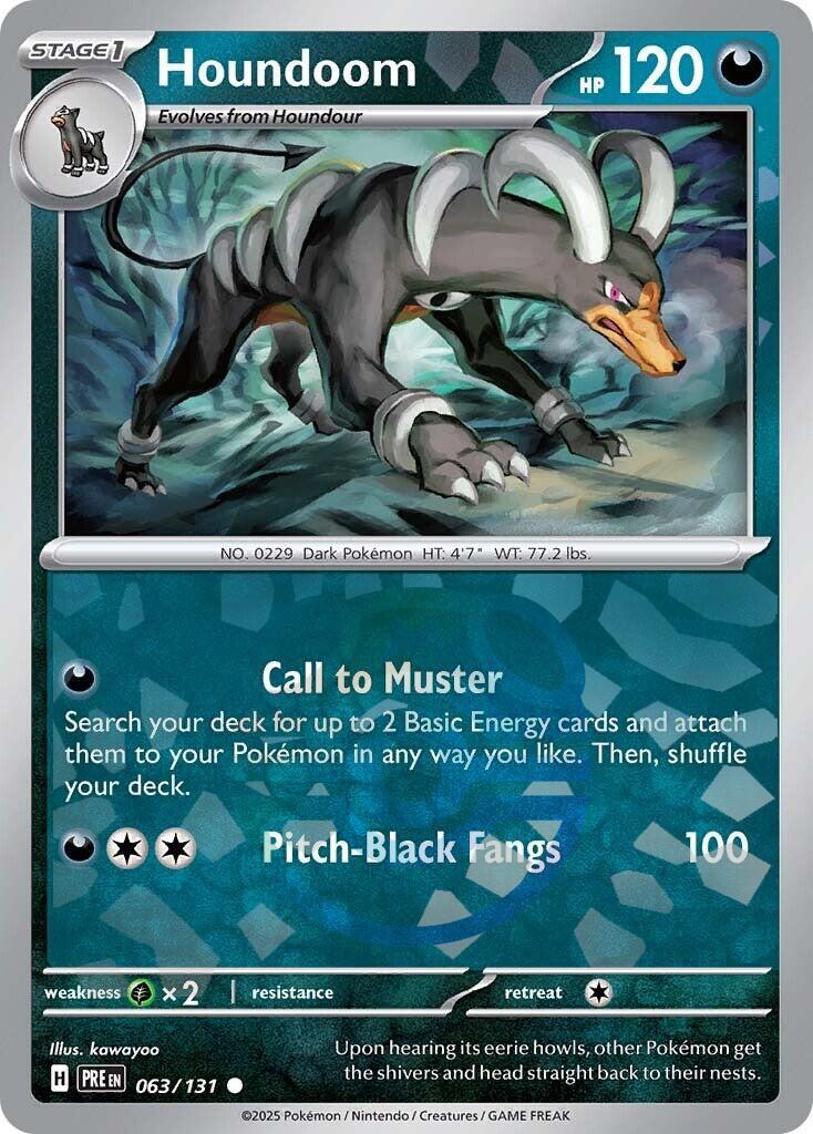 Houndoom (063/131) (Master Ball Pattern) [Scarlet & Violet: Prismatic Evolutions] | Dumpster Cat Games