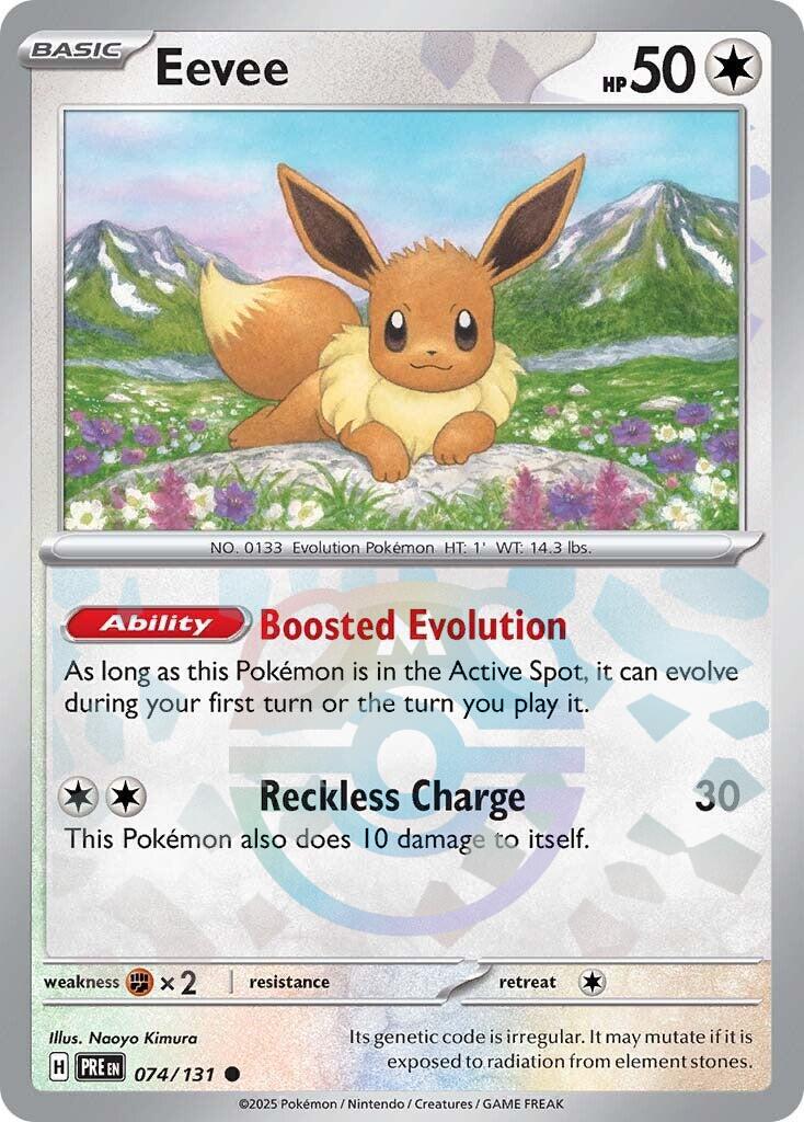 Eevee (074/131) (Master Ball Pattern) [Scarlet & Violet: Prismatic Evolutions] | Dumpster Cat Games