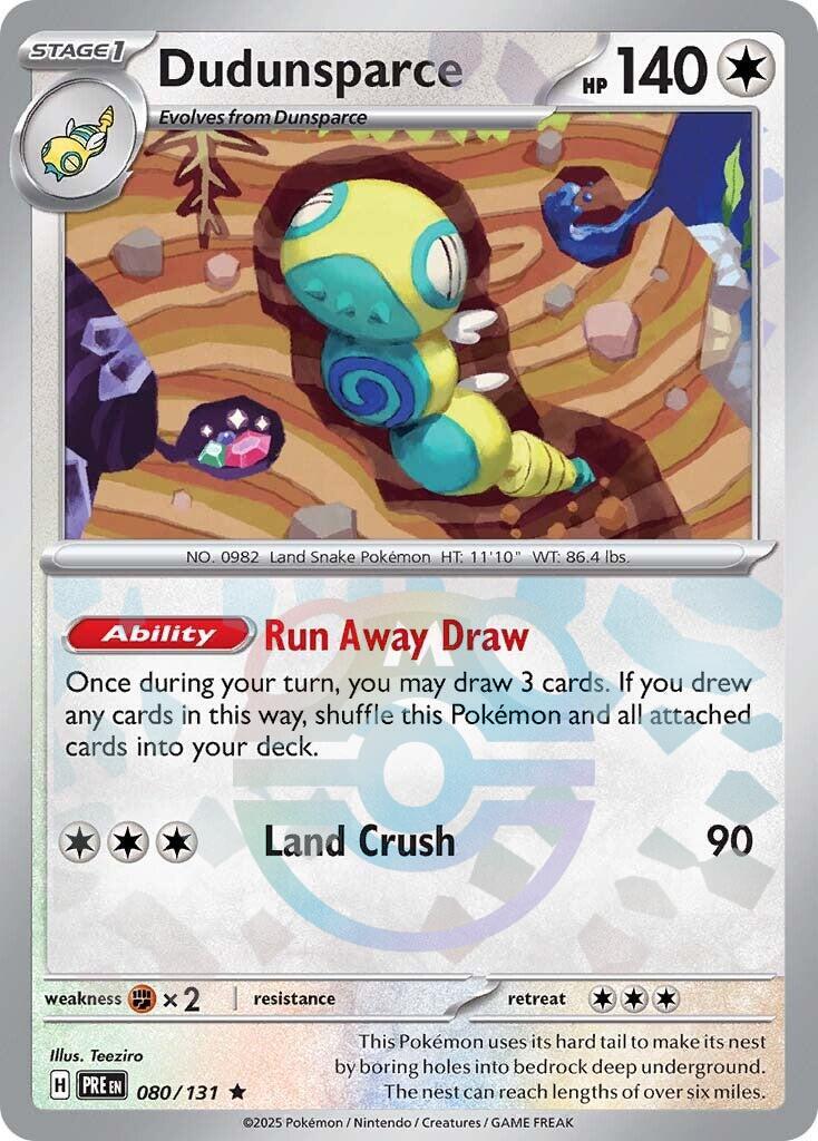 Dudunsparce (080/131) (Master Ball Pattern) [Scarlet & Violet: Prismatic Evolutions] | Dumpster Cat Games