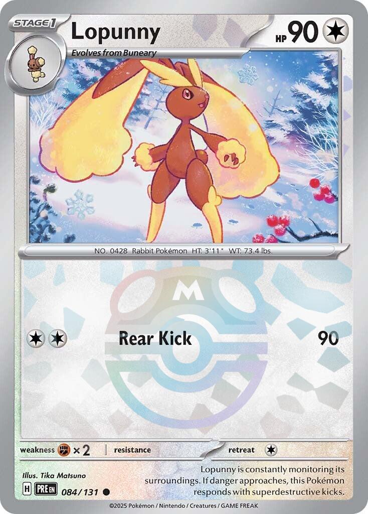 Lopunny (084/131) (Master Ball Pattern) [Scarlet & Violet: Prismatic Evolutions] | Dumpster Cat Games