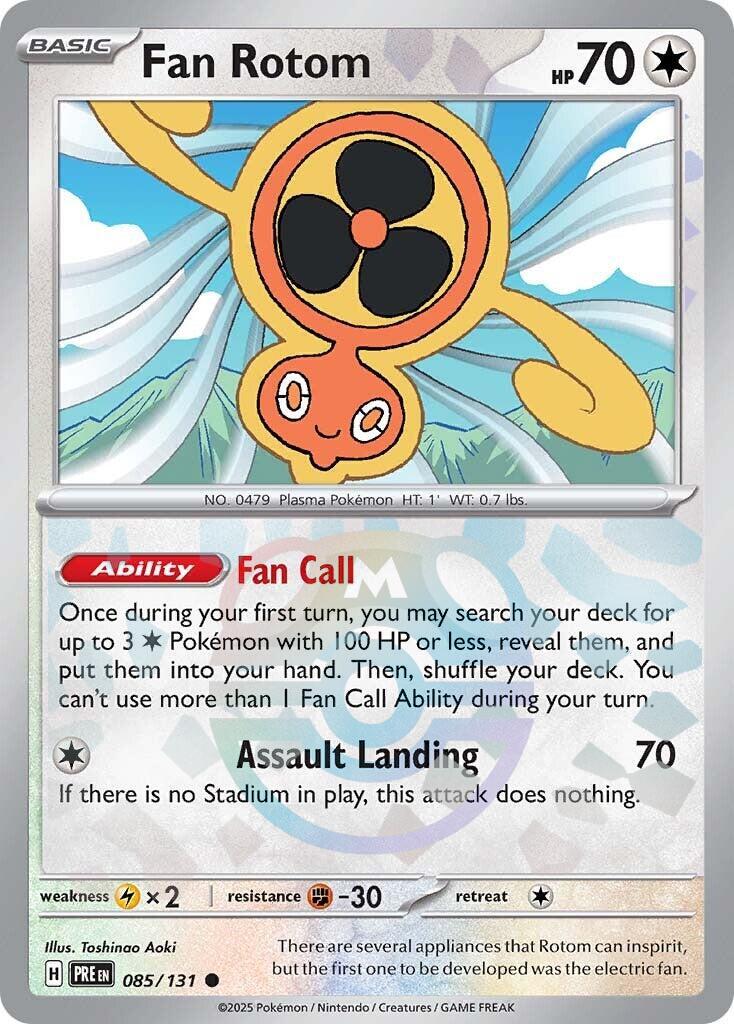 Fan Rotom (085/131) (Master Ball Pattern) [Scarlet & Violet: Prismatic Evolutions] | Dumpster Cat Games