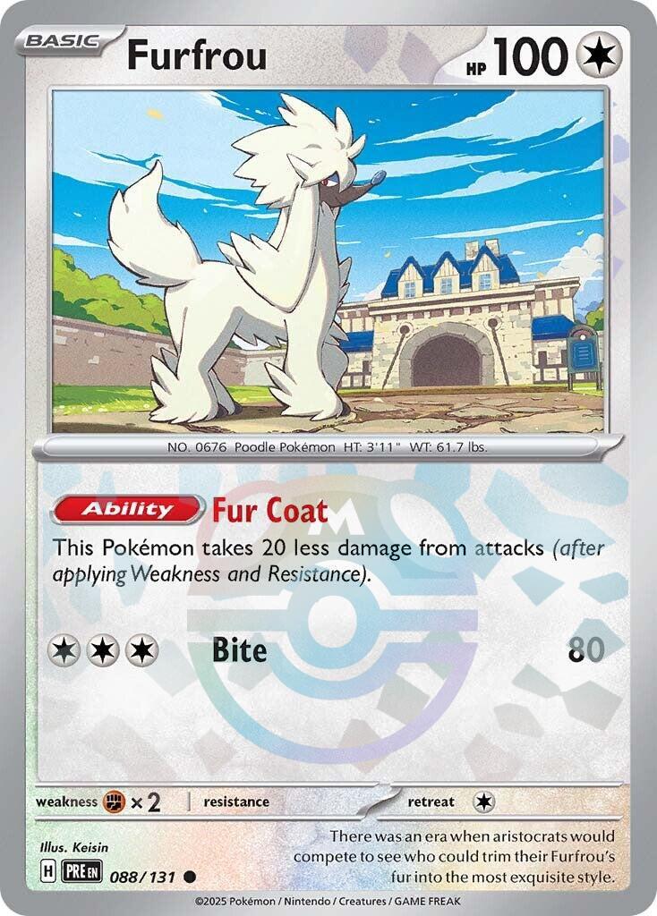Furfrou (088/131) (Master Ball Pattern) [Scarlet & Violet: Prismatic Evolutions] | Dumpster Cat Games