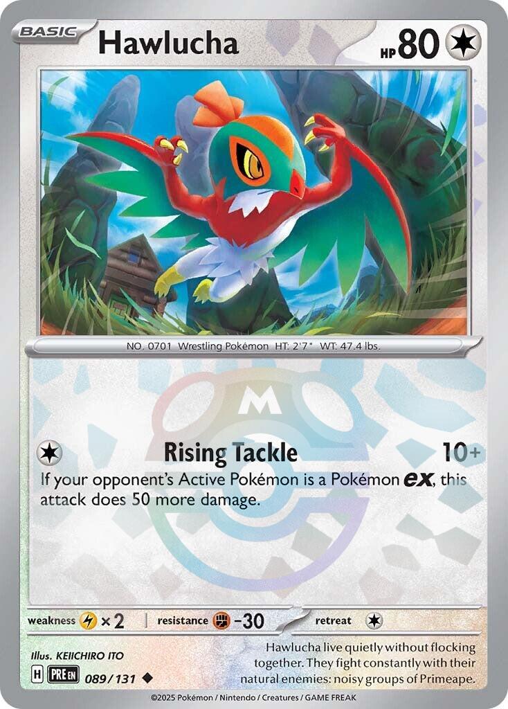 Hawlucha (089/131) (Master Ball Pattern) [Scarlet & Violet: Prismatic Evolutions] | Dumpster Cat Games
