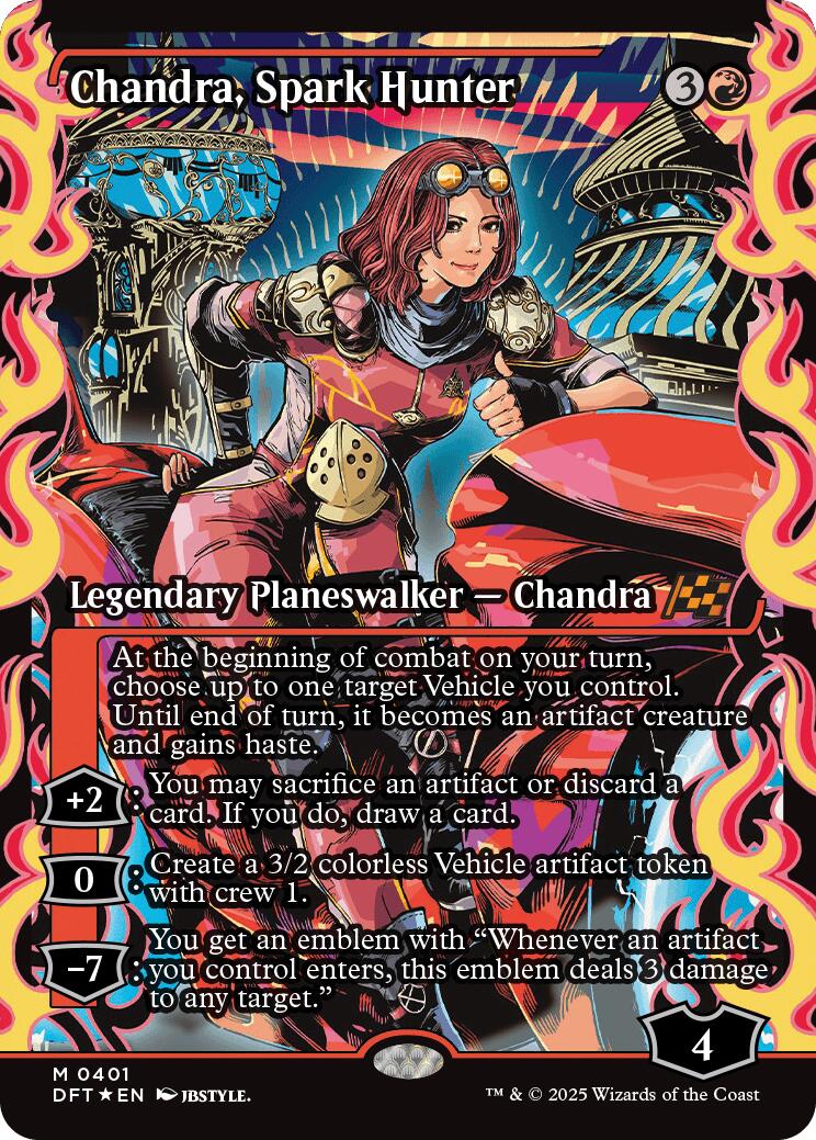 Chandra, Spark Hunter (Showcase) (Japanese) [Aetherdrift] | Dumpster Cat Games