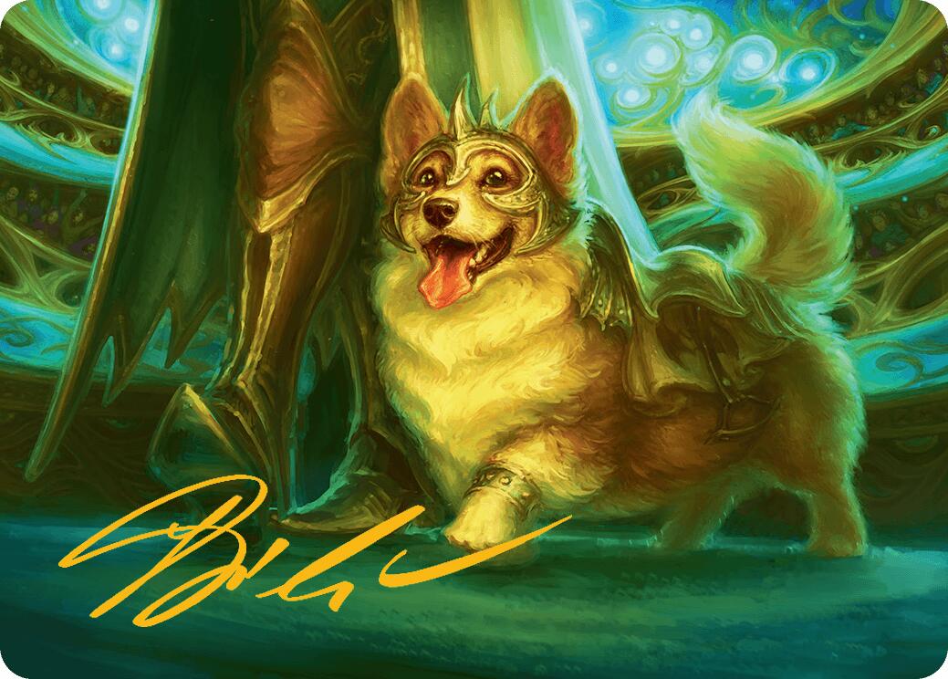 District Mascot Art Card (30/54) (Gold-Stamped Signature) [Aetherdrift Art Series] | Dumpster Cat Games