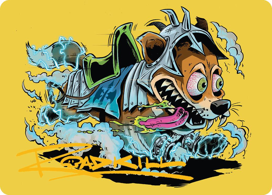 District Mascot Art Card (50/54) (Gold-Stamped Signature) [Aetherdrift Art Series] | Dumpster Cat Games