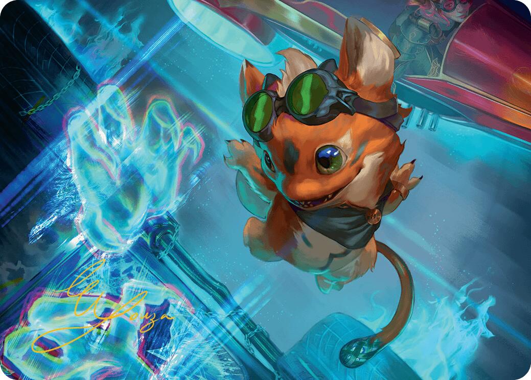 Loot, the Pathfinder Art Card (Gold-Stamped Signature) [Aetherdrift Art Series] | Dumpster Cat Games