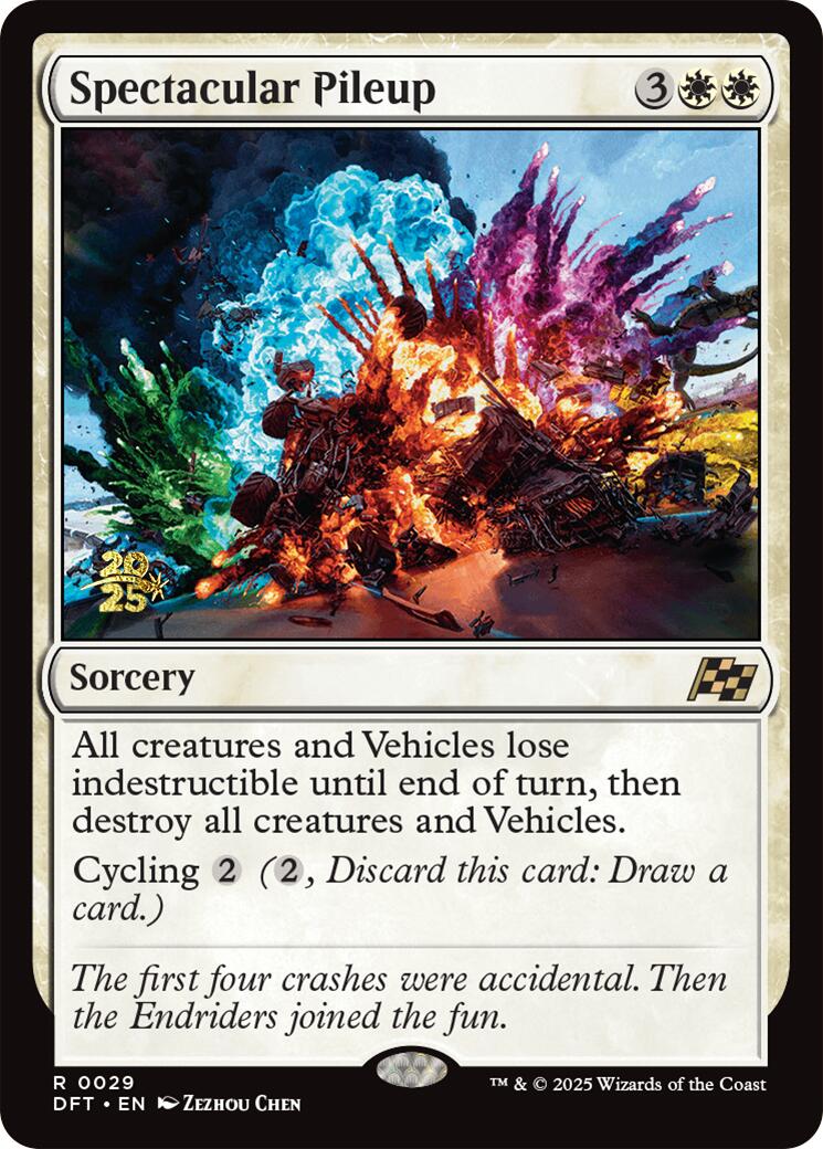 Spectacular Pileup [Aetherdrift Prerelease Promos] | Dumpster Cat Games