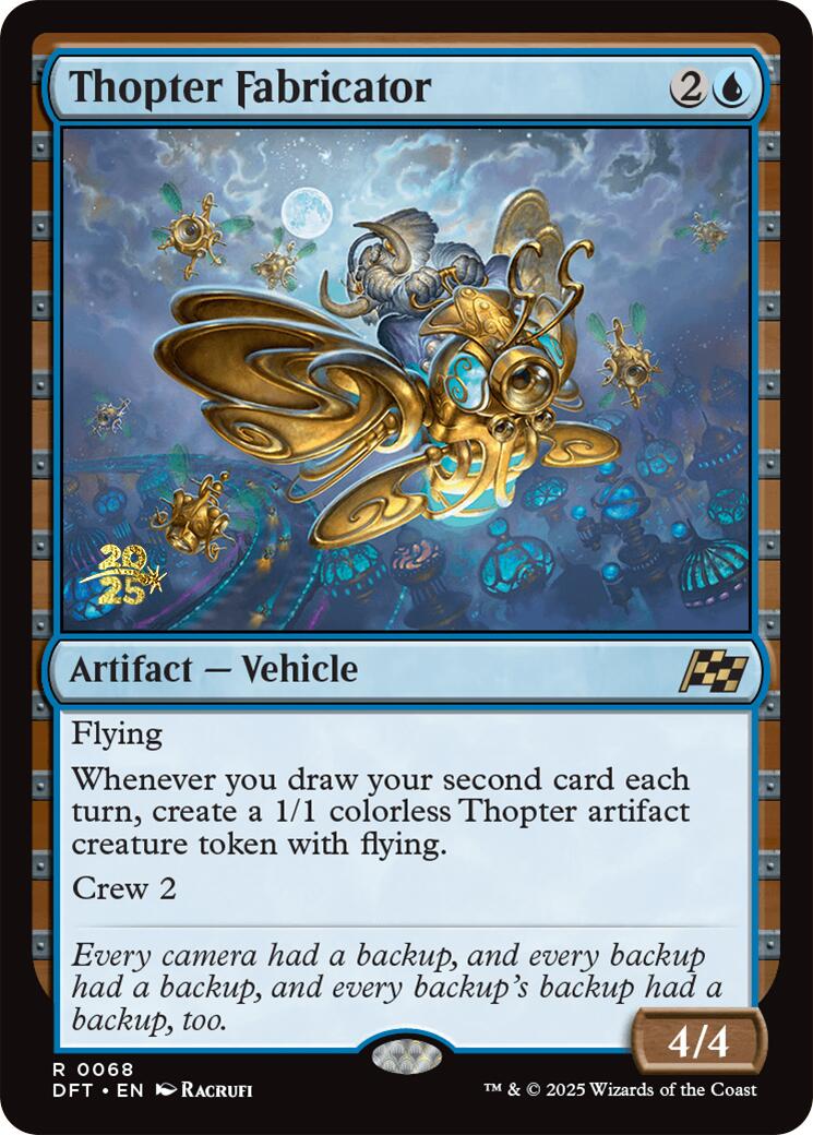 Thopter Fabricator [Aetherdrift Prerelease Promos] | Dumpster Cat Games