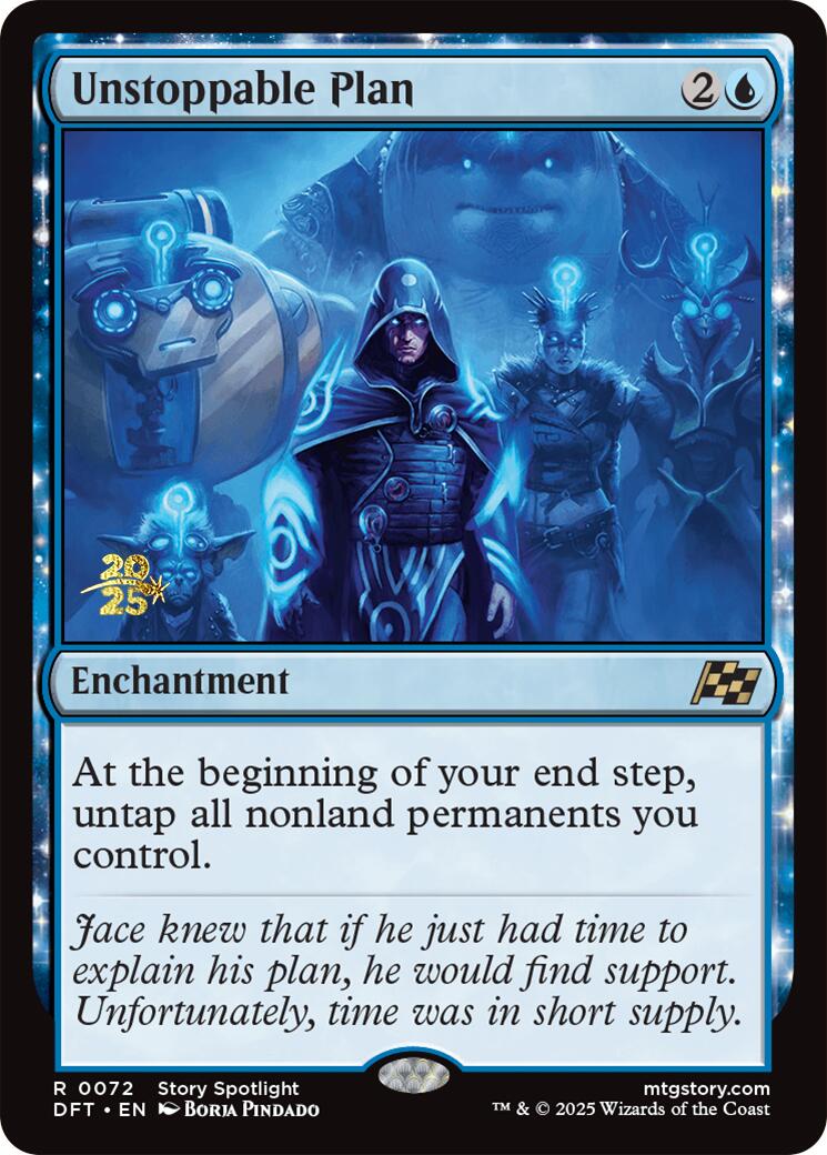Unstoppable Plan [Aetherdrift Prerelease Promos] | Dumpster Cat Games