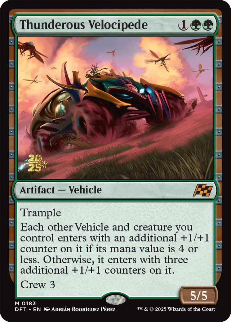 Thunderous Velocipede [Aetherdrift Prerelease Promos] | Dumpster Cat Games