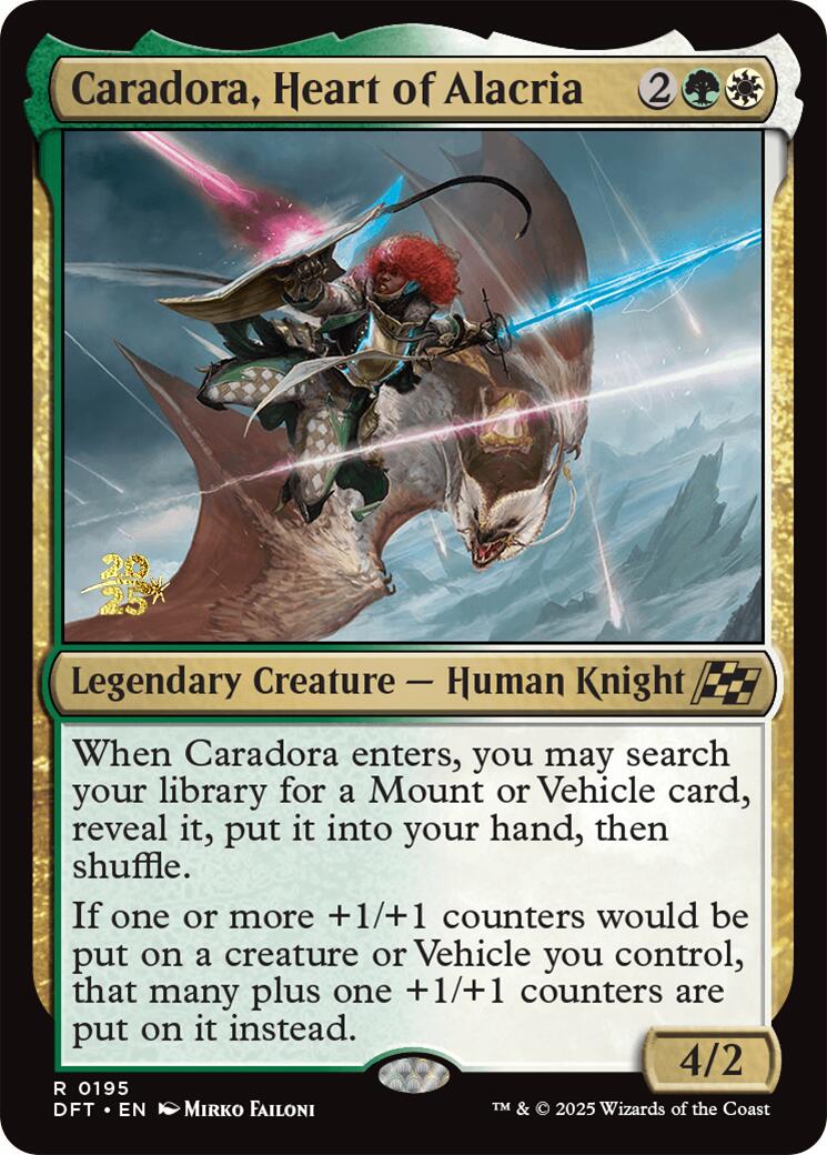 Caradora, Heart of Alacria [Aetherdrift Prerelease Promos] | Dumpster Cat Games