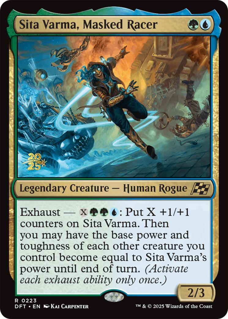 Sita Varma, Masked Racer [Aetherdrift Prerelease Promos] | Dumpster Cat Games