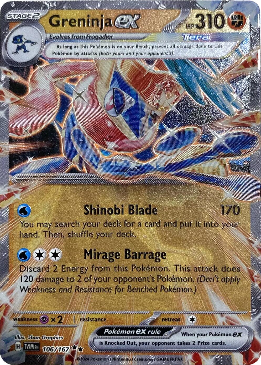 Greninja ex (106/167) (GameStop Metal Card) [Miscellaneous Cards] | Dumpster Cat Games