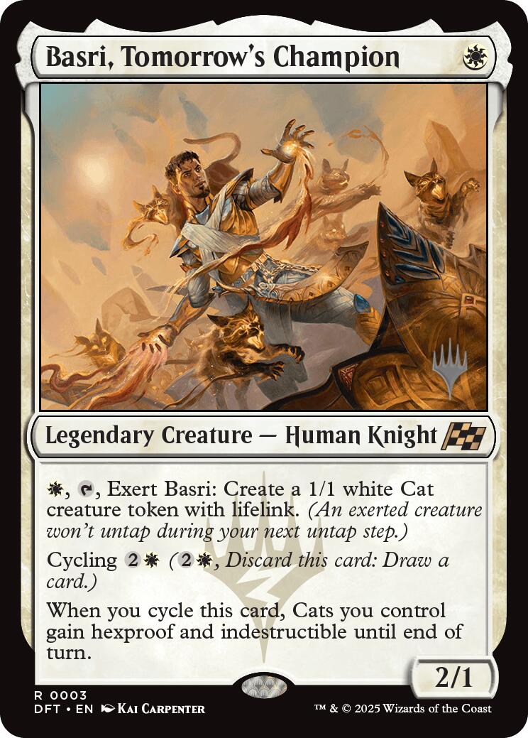 Basri, Tomorrow's Champion (Promo Pack) [Aetherdrift Promos] | Dumpster Cat Games
