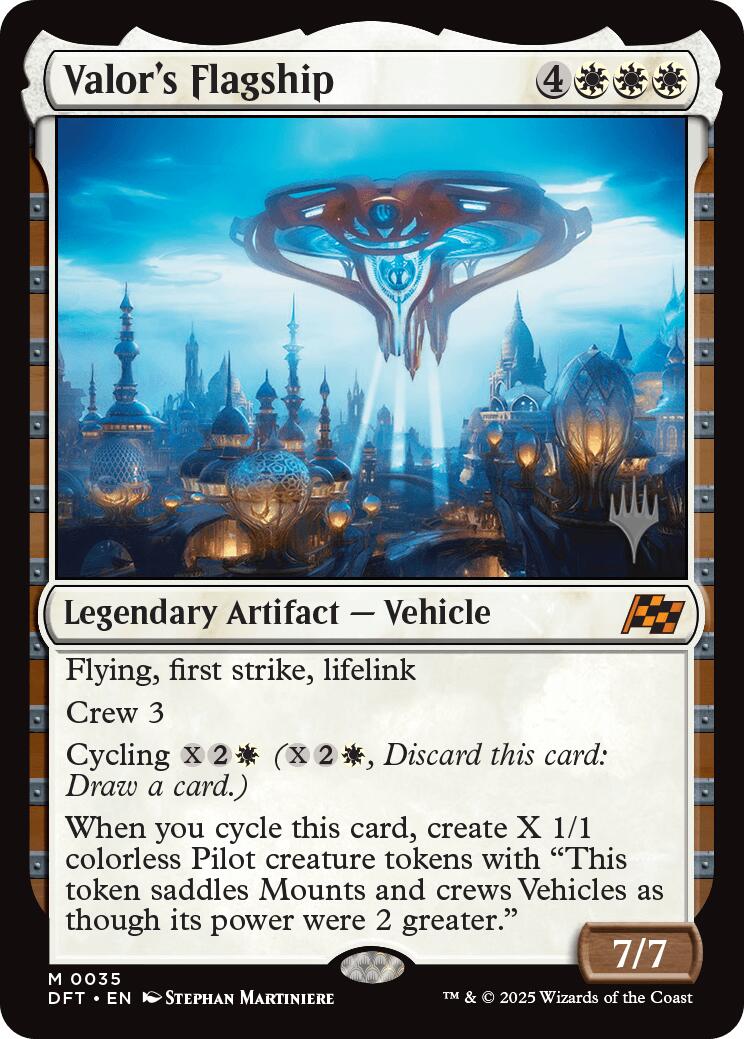 Valor's Flagship (Promo Pack) [Aetherdrift Promos] | Dumpster Cat Games