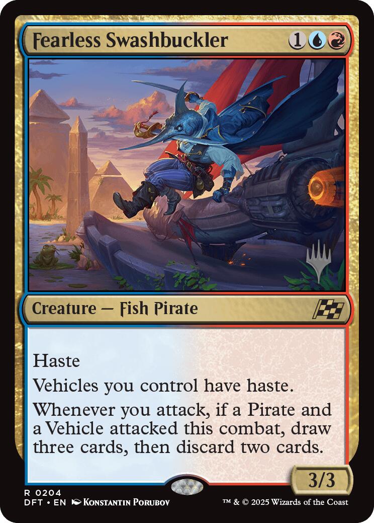 Fearless Swashbuckler (Promo Pack) [Aetherdrift Promos] | Dumpster Cat Games