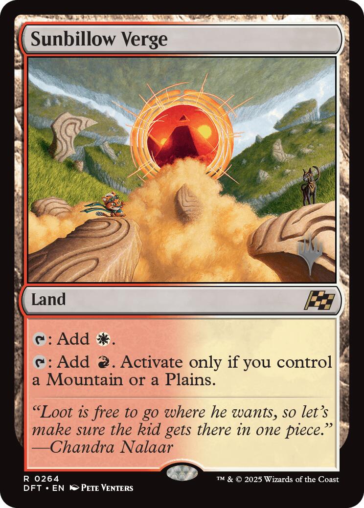 Sunbillow Verge (Promo Pack) [Aetherdrift Promos] | Dumpster Cat Games