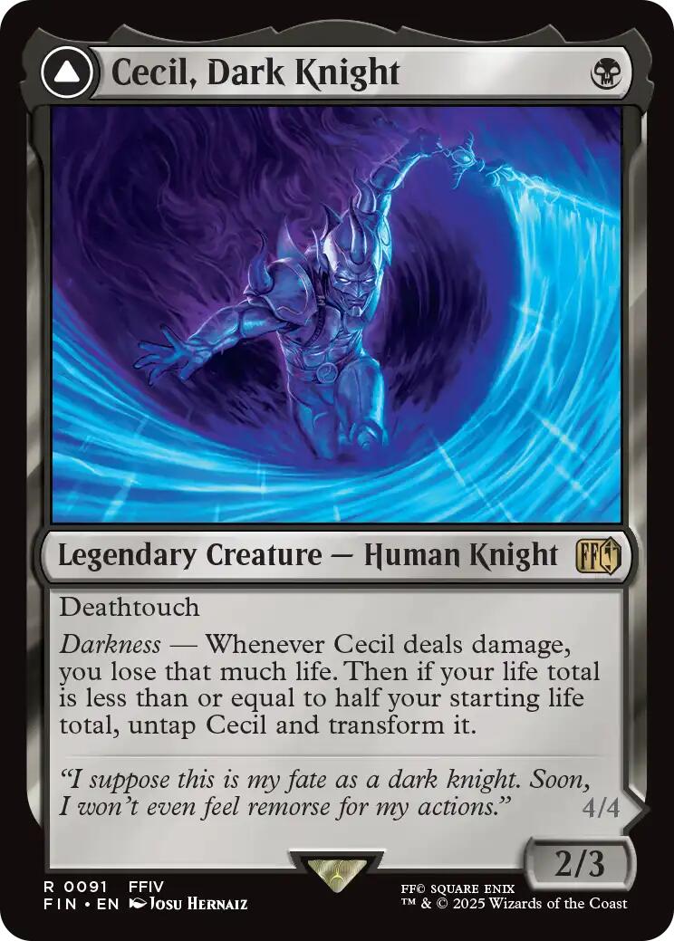 Cecil, Dark Knight // Cecil, Redeemed Paladin [FINAL FANTASY] | Dumpster Cat Games