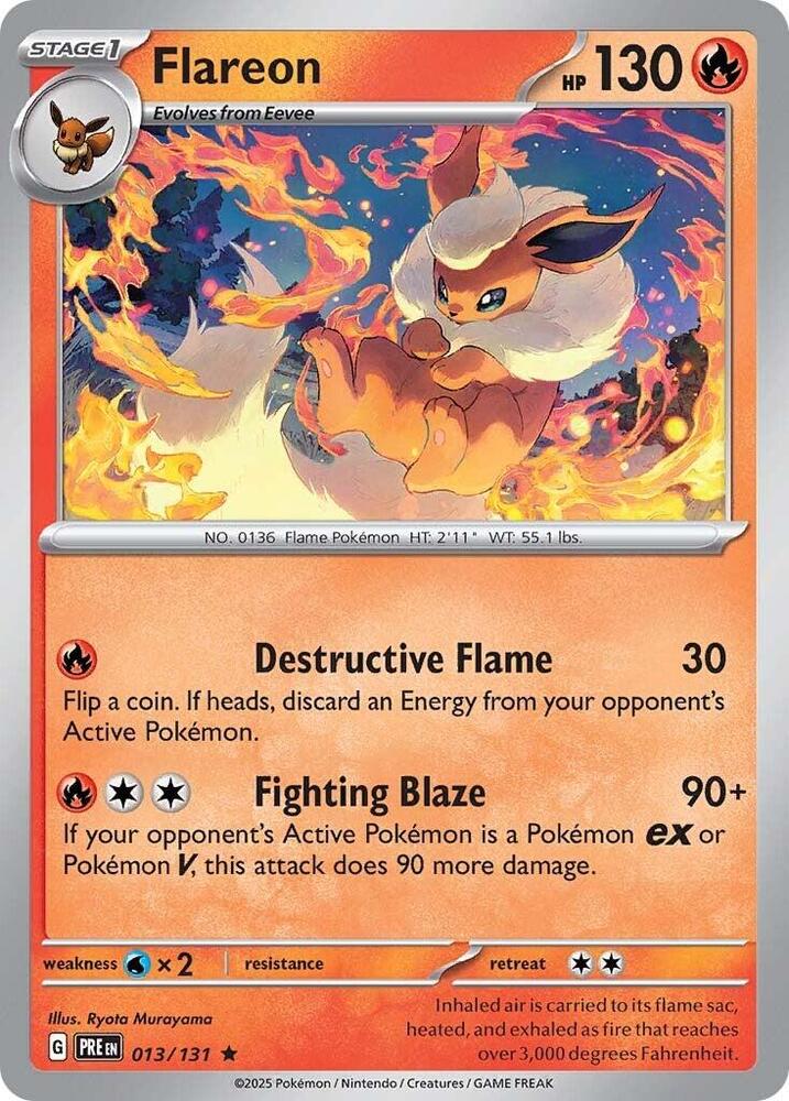 Flareon (013/131) [Scarlet & Violet: Prismatic Evolutions] | Dumpster Cat Games