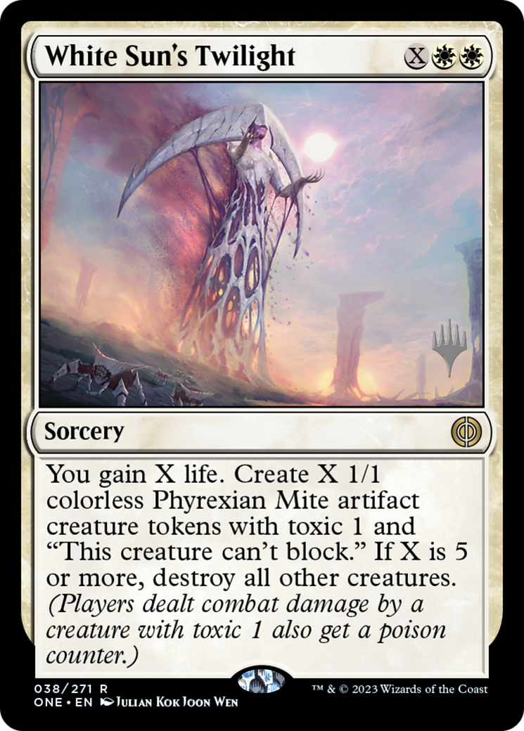 White Sun's Twilight (Promo Pack) [Phyrexia: All Will Be One Promos] | Dumpster Cat Games
