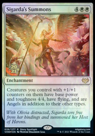 Sigarda's Summons [Innistrad: Crimson Vow Prerelease Promos] | Dumpster Cat Games