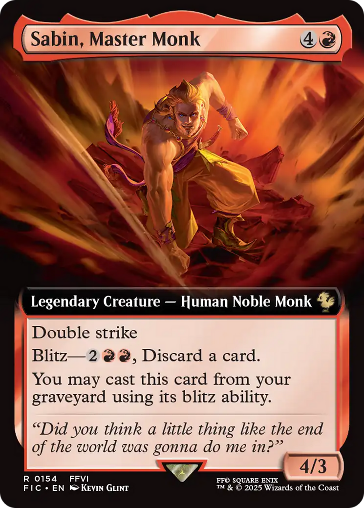 Sabin, Master Monk (Extended Art) [FINAL FANTASY Commander] | Dumpster Cat Games