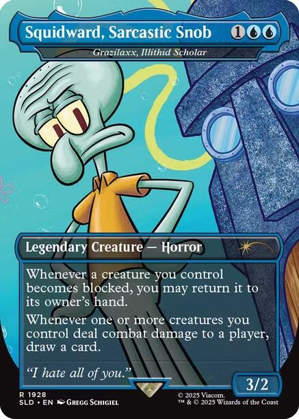 Squidward, Sarcastic Snob - Grazilaxx, Illithid Scholar [Secret Lair Drop Series] | Dumpster Cat Games