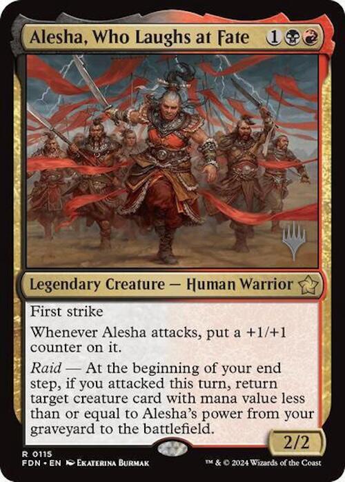 Alesha, Who Laughs at Fate (Promo Pack) [Foundations Promos] | Dumpster Cat Games