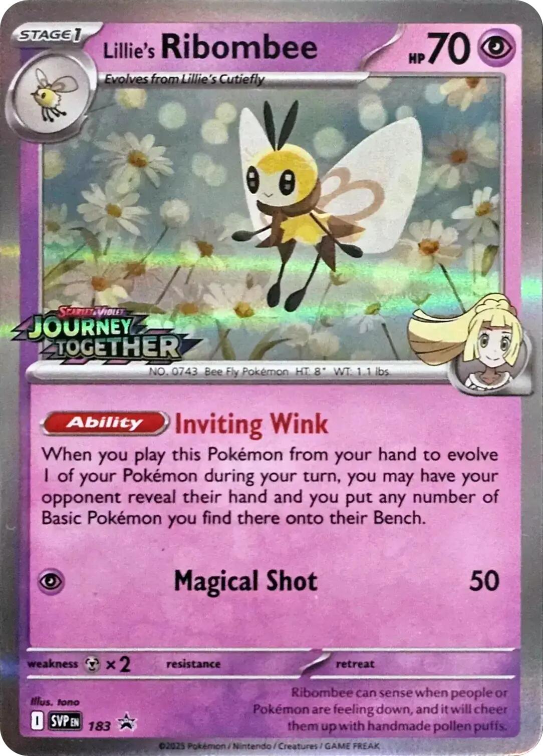 Lillie's Ribombee (183) [Scarlet & Violet: Black Star Promos] | Dumpster Cat Games