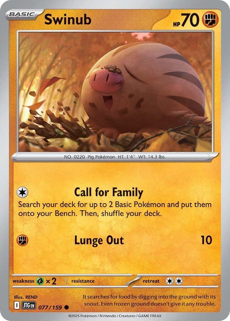 Swinub (077/159) [Scarlet & Violet: Journey Together] | Dumpster Cat Games