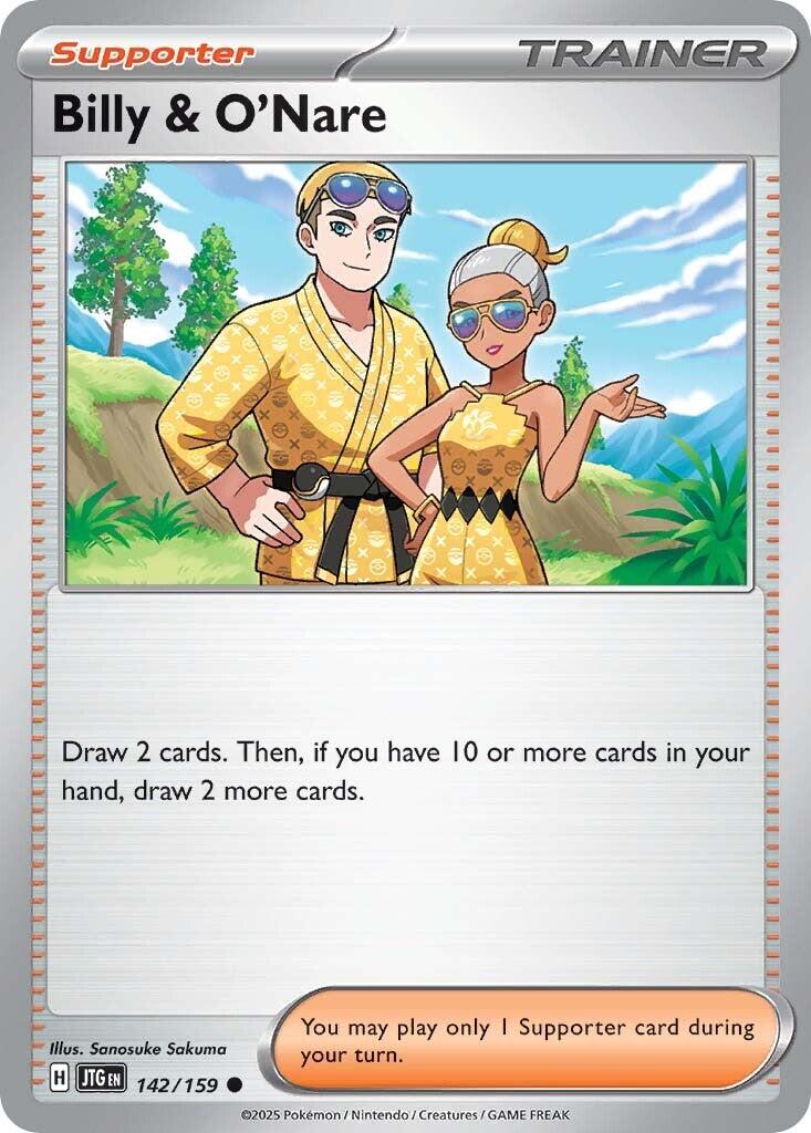 Billy & O'Nare (142/159) [Scarlet & Violet: Journey Together] | Dumpster Cat Games