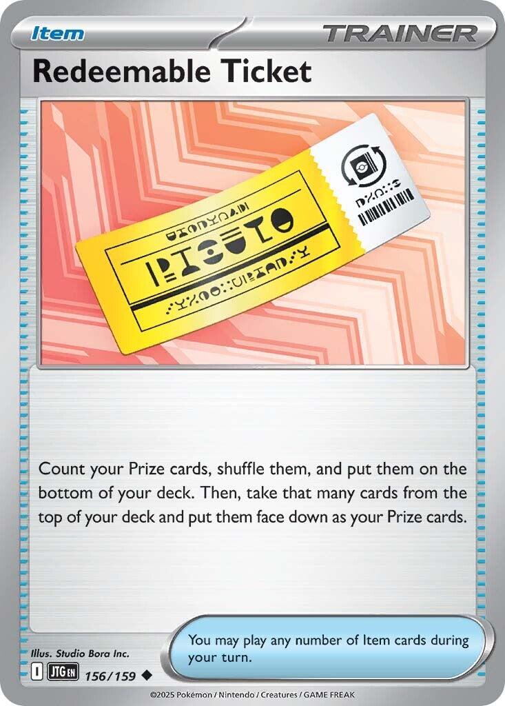 Redeemable Ticket (156/159) [Scarlet & Violet: Journey Together] | Dumpster Cat Games