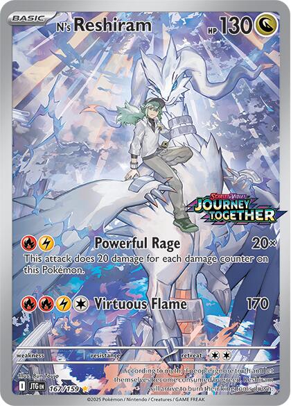 N's Reshiram (167/159) (Journey Together Stamp) [Scarlet & Violet: Journey Together] | Dumpster Cat Games