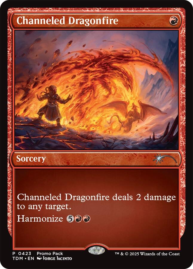 Channeled Dragonfire [Tarkir: Dragonstorm Promos] | Dumpster Cat Games