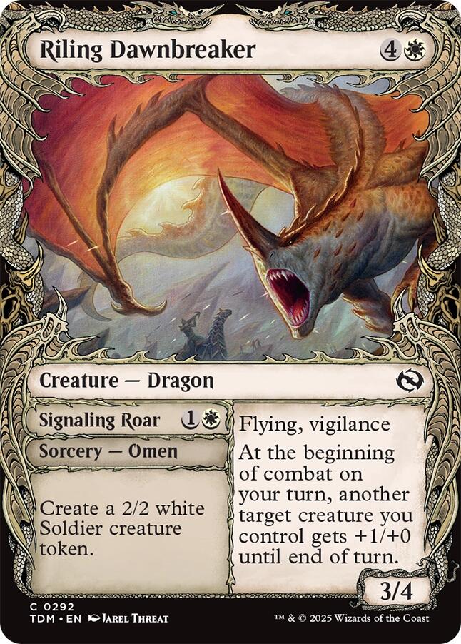 Riling Dawnbreaker (Showcase) [Tarkir: Dragonstorm] | Dumpster Cat Games