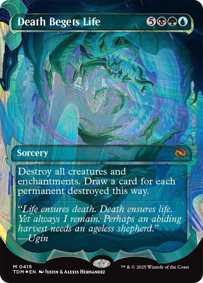 Death Begets Life (Showcase) (Halo Foil) [Tarkir: Dragonstorm] | Dumpster Cat Games